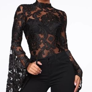 A night downtown mesh bodysuit